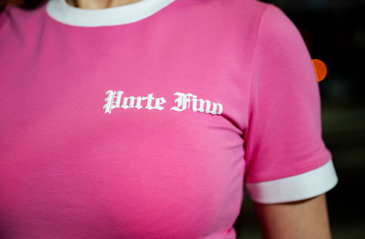 Pink PF Royal crop top