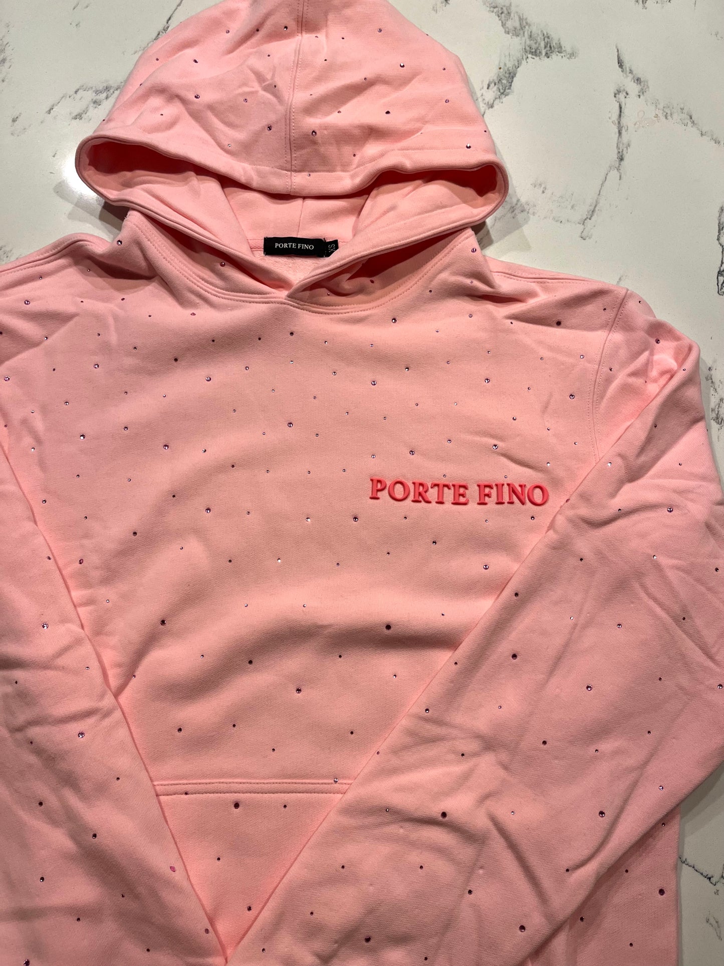 Porte Fino Pink Rhinestone Unisex Hoodie