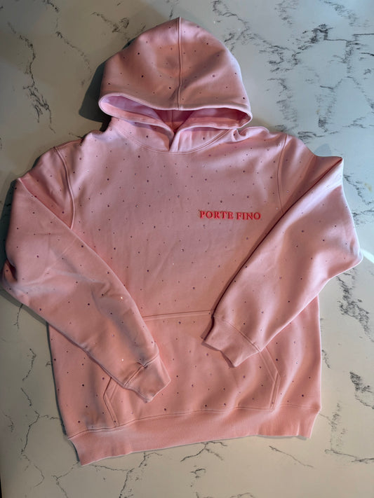 Porte Fino Pink Rhinestone Unisex Hoodie